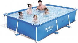 Piscina Bestway 56403 Fuori Terra Steel Pro Rettangolare, 259x170x61 cm.